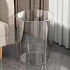 Large Capacity Trash Can, Modern Waste Bin, Living Room, Kitchen, Office Trans Sq W/Ring L