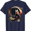Kawaii Cat Anime Japanese Retro Unisex Women Funny Otaku High Quality Cotton TShirt Cute Graphic Tshirts Fashion Shortsleev