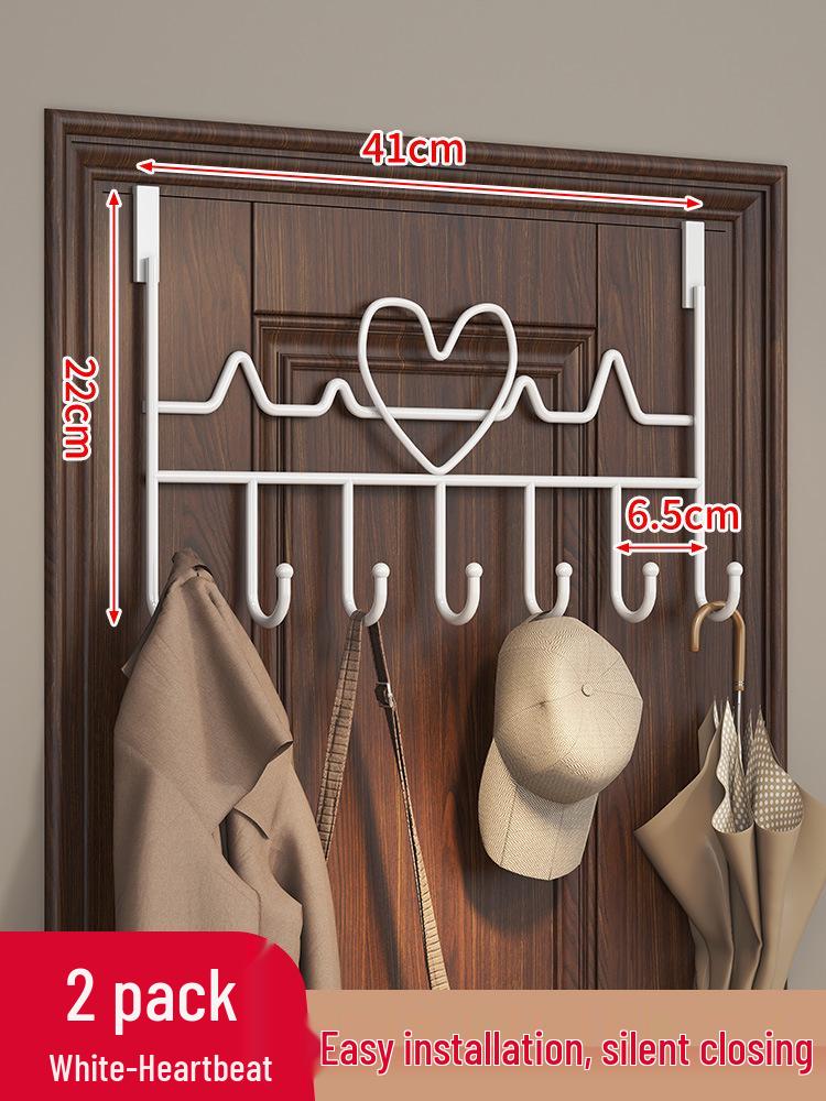Punch-Free Over-the-Door Coat and Hat Rack - Bedroom & Kitchen Storage Solution