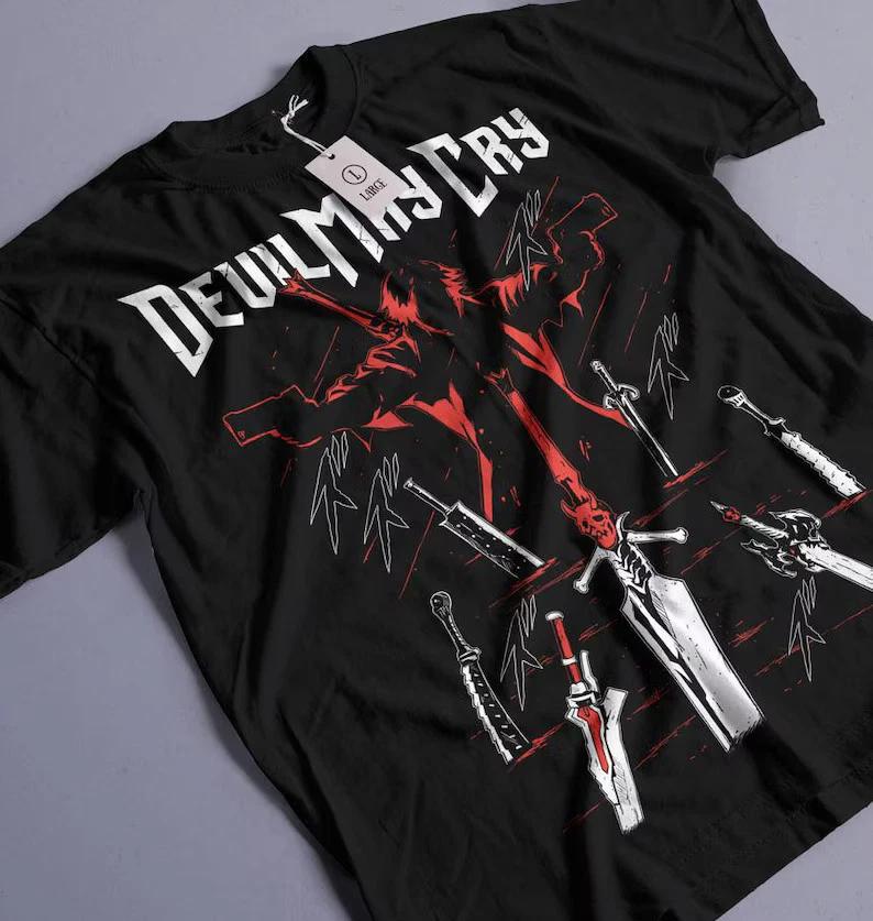 Dante Shooting DMC Premium May Cry DMC3 Anime Unisex TShirt S