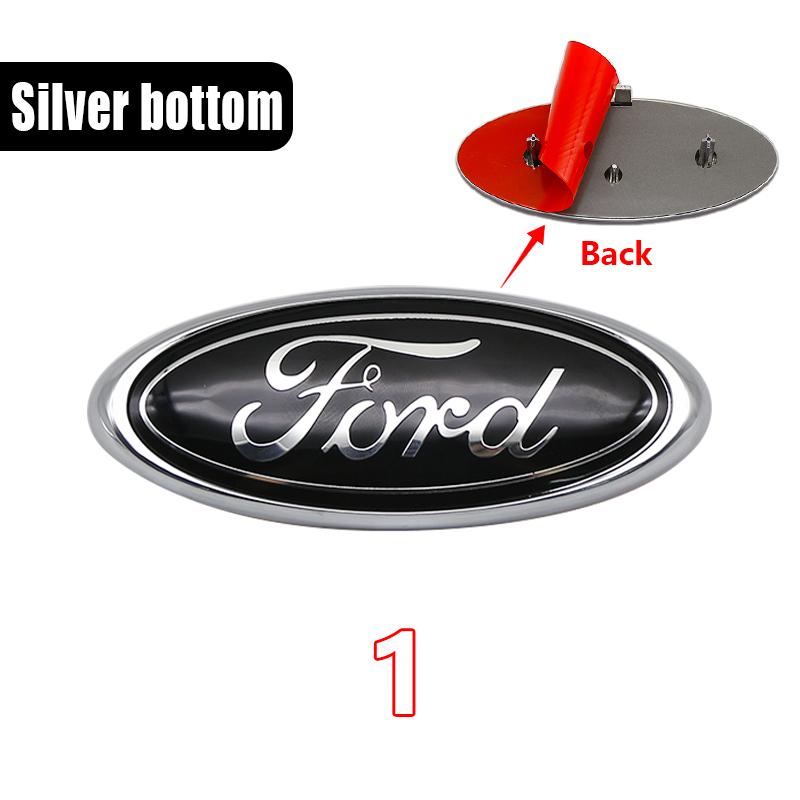 14.7x5.8cm 3D ABS Front Grille Trunk Badge Emblem Replacement For Ford Focus Ranger Mustang Mondeo Kuga Fiesta Tuning Accessory