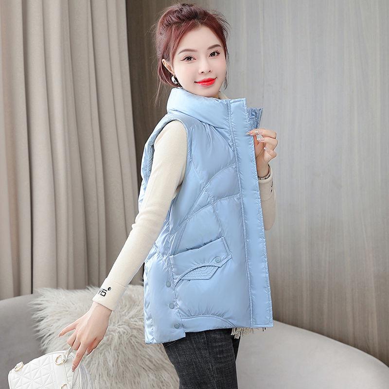Women's Korean Style White Duck Down Vest - Autumn/Winter 2025, Short, Loose, Thickened, Versatile Sleeveless Outerwear