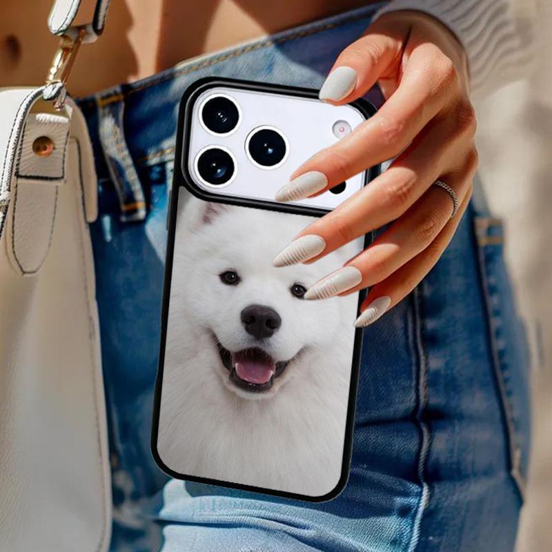 Samojeden Welpen Handyhülle Für iPhone 17 Air 14 15 13 12 Max Hülle Für Apple 16e 11 Pro Max Plus Coque