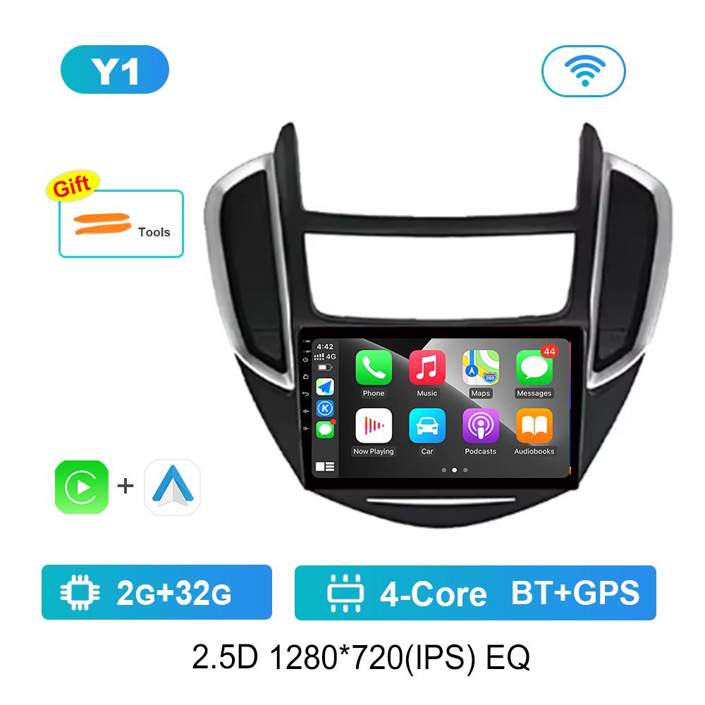 

9 Автомагнитола Мультимедийный плеер Система Android для Chevrolet TRAX 2014 - 2016 Разделенный экран GPS Навигация WiFi Головное устройство 4G Bluetooth