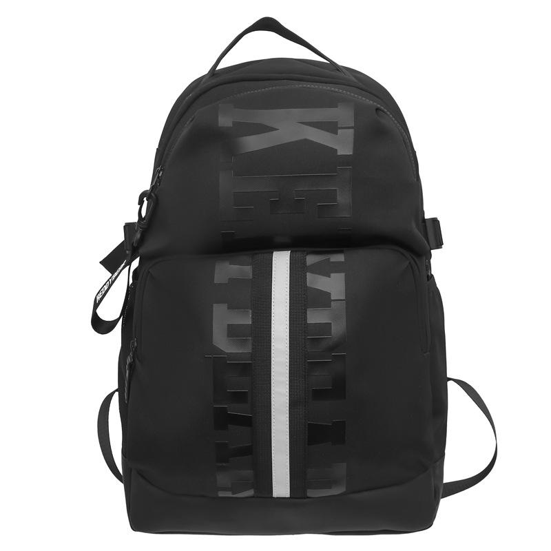 

Schoolbag Male Student Leisure High School Student Backpack Male Trendy Sports Trendy Cool Backpack чорний