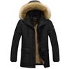 Veste d'hiver en coton rembourré pour homme Manteau mi-long pour homme Manteau ample en coton Grande taille