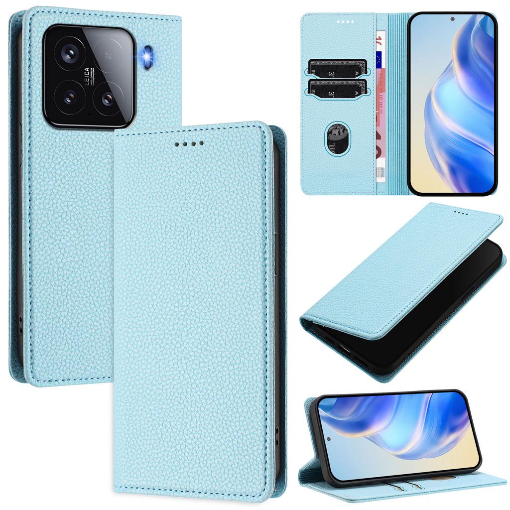 For Xiaomi 15 Wallet Case RFID Blocking Litchi Texture Leather Mobile Cover