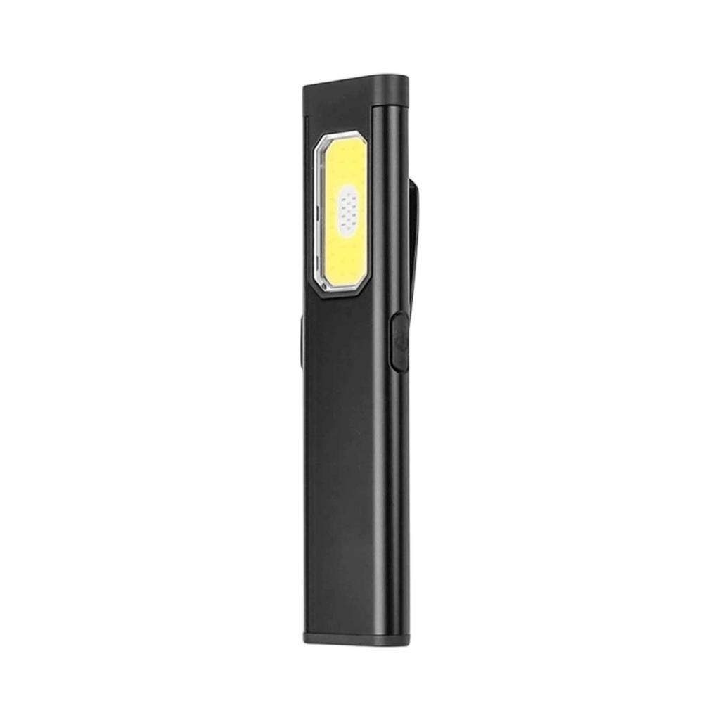 Portable USB Flashlight – Magnetic Rear Light with Back Clip, Multi-Functional Outdoor Work Lamp for Camping, Garage &
