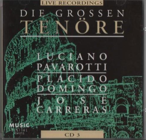 CD LUCIANO PAVAROTTI PLACIDO DOMINGO Die Grossen Tenore Live Recordings 551073 Music Digital 1993 Germany Classical Used