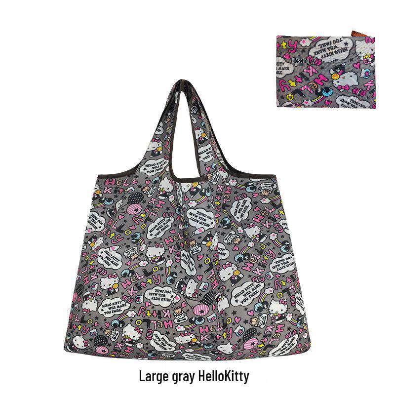 Women's Eco-Friendly Cute Cartoon Waterproof Shopping Bag - Lightweight and Foldable with Large Capacity