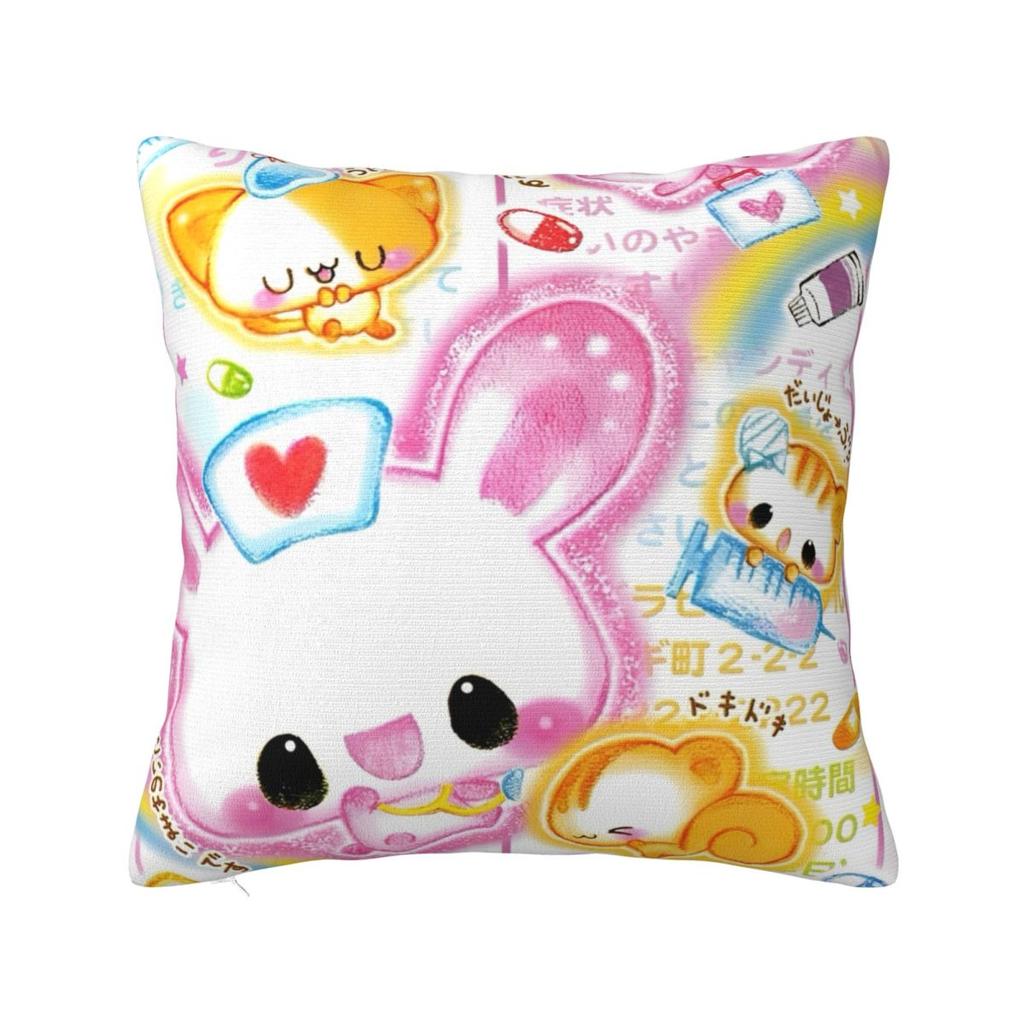 Kawaii Cartoon Animal Pillowcase Polyester Cushion Cover Gift Japanese Pillow Case Cover Home Square 40*40cm