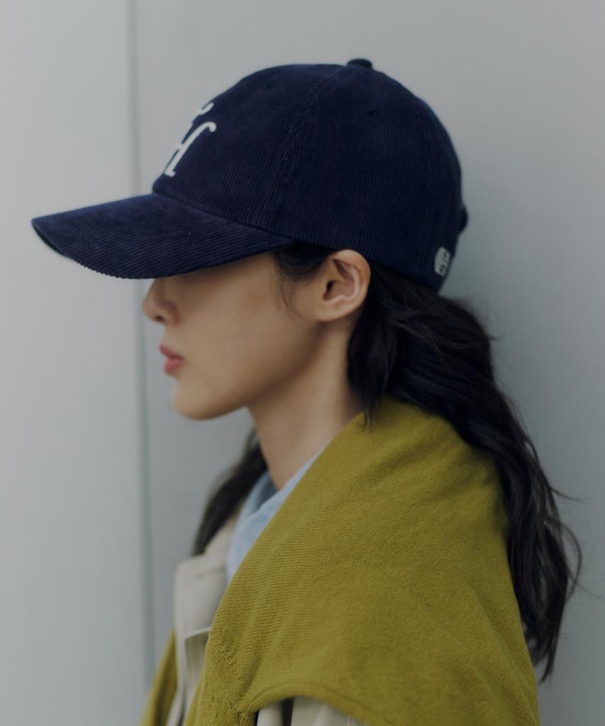 Teulaepighamoni Corduroy Th Logo Deep-Fit Ballcap_Navy