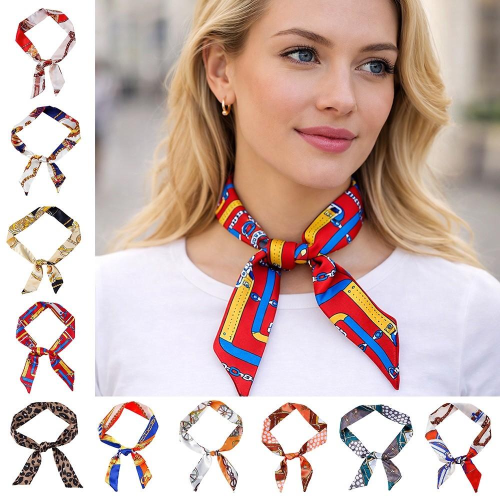 Silk Slender Scarf Long Handbag Handle Ribbon Fashion Hair Band  Women Accessories