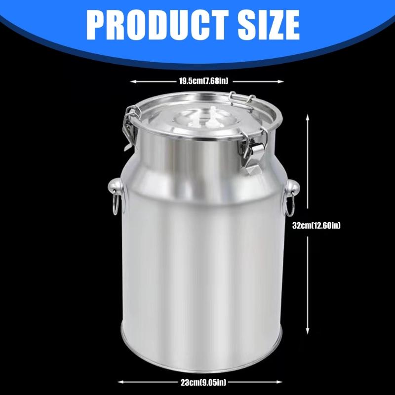 Large Capacity 10L Milking Equipment Bucket For Livestock Rustproof Stainless Steel Construction