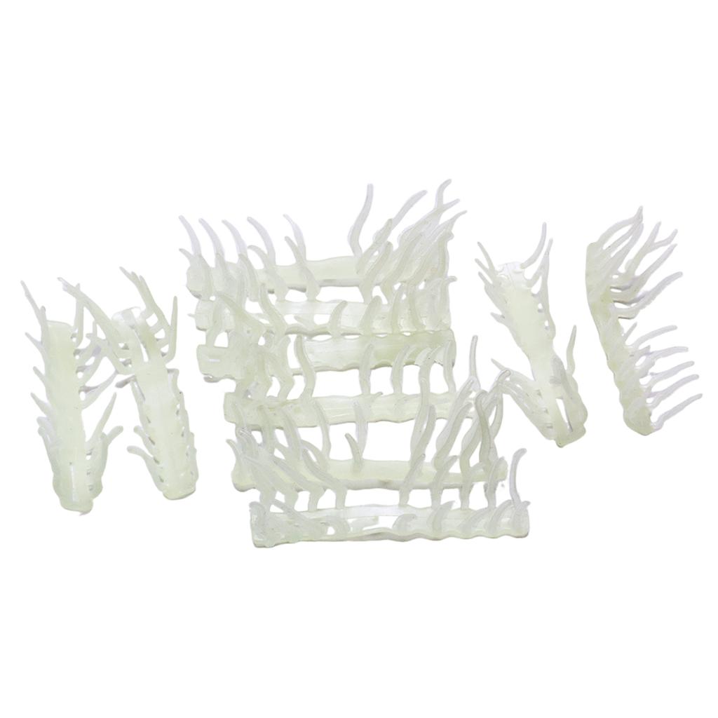 10Pcs Silicone Luminous Shrimp Lures Baits Swimming Floating Sinking Lures Simulation Prawn Shrimp Fishing Lures Baits