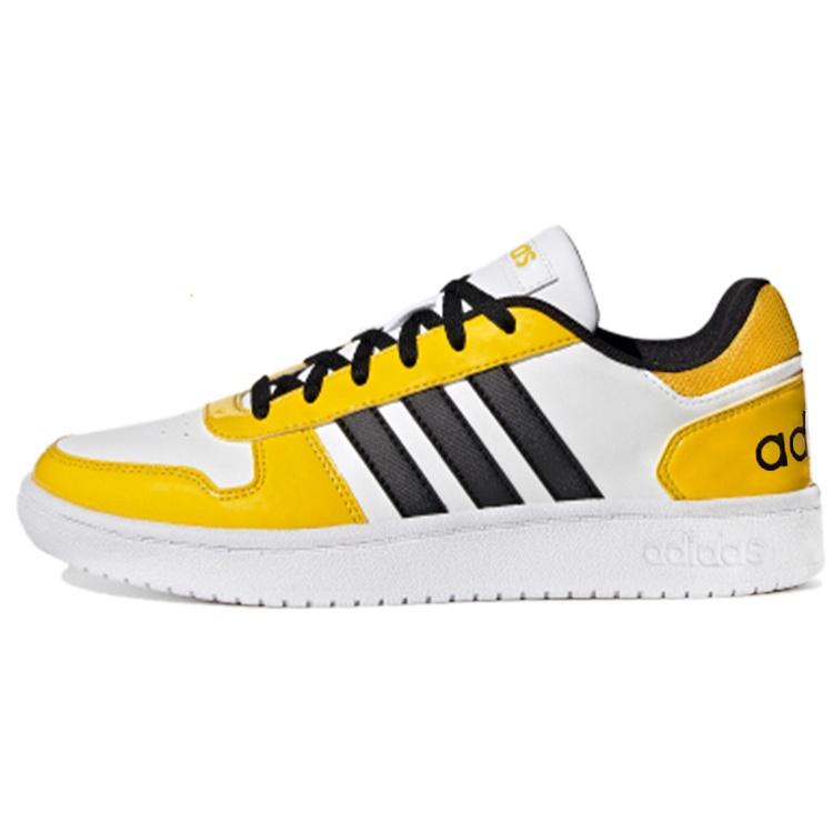 (WMNS) adidas Hoops 2.0 White Yellow Black Women s H01212 EU 39⅓