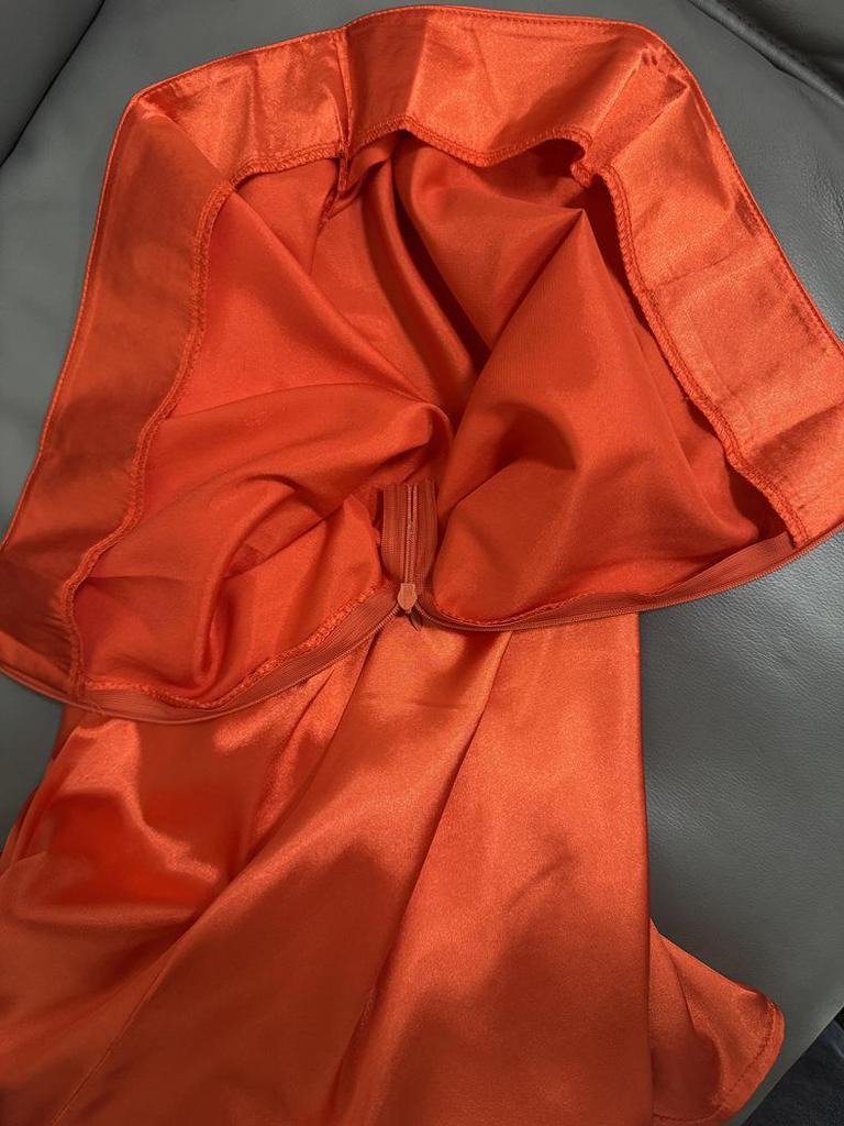 European & American Women's Satin Midi Skirt - Autumn Pleated, Slit Fishtail, Hip-Hugging Design with Zipper