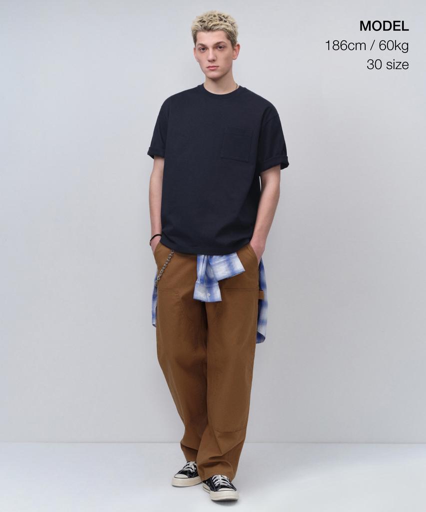 MUSINSA STANDARD Canvas Regular Fit Double Knee Carpenter Pants [Desert Brown]