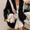 Funny animal shoulder bag for women Cute rabbit shape crossbody bag for girls trend versatile shoulder bag women bag