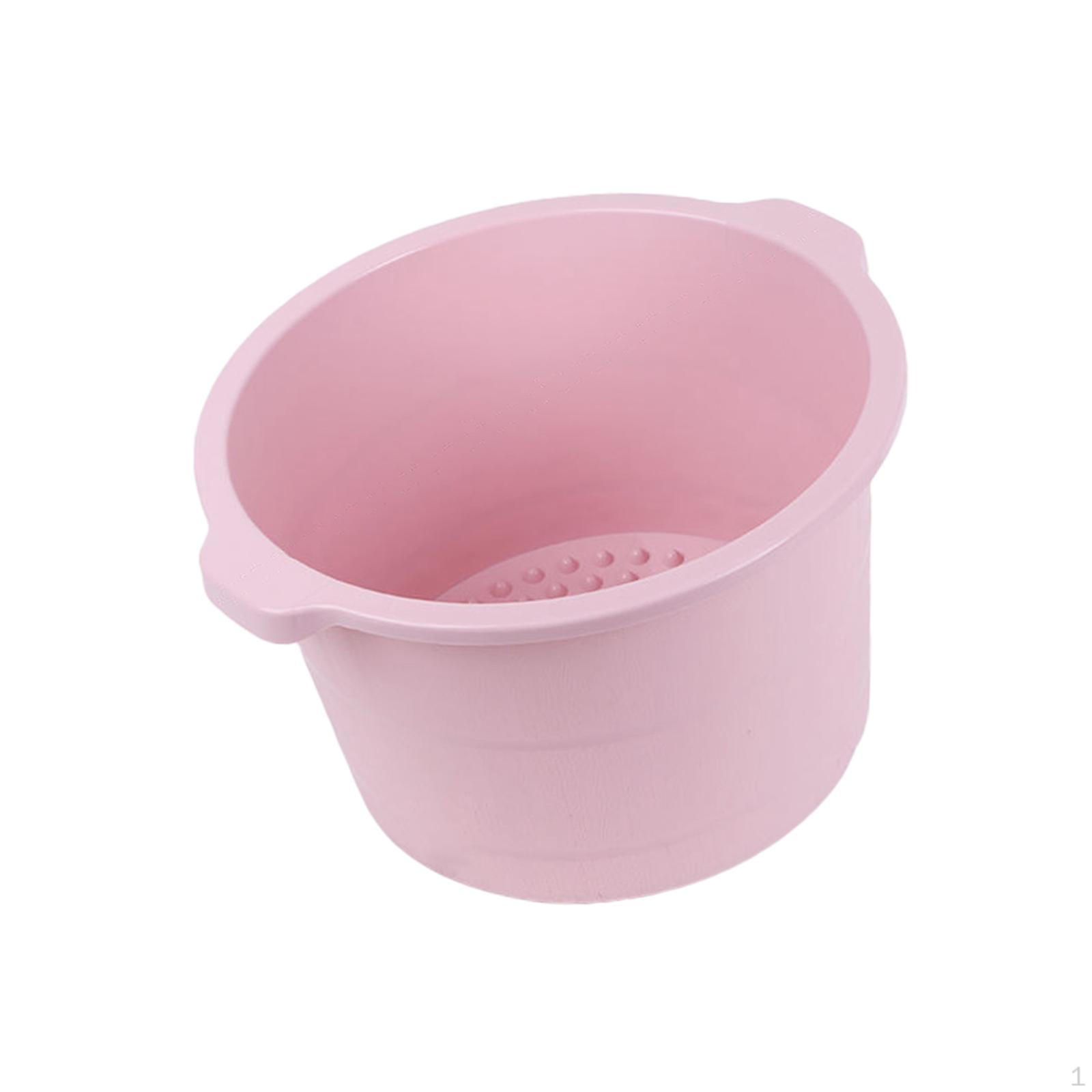 

Foot Bath Basin Soaking Tub Lightweight 11.81x9.06inch Versatile Massage Bucket for рожевий