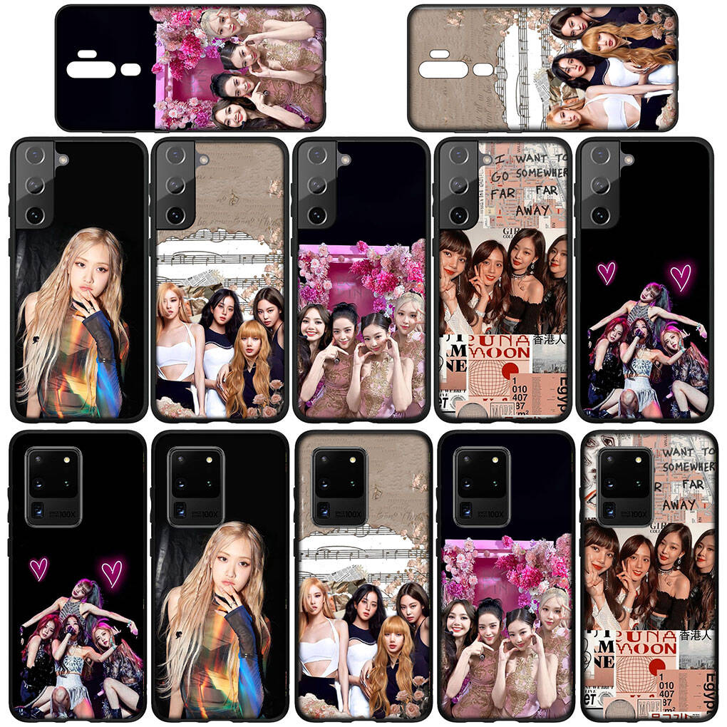 Cover per iPhone 17 16 15 Xiaomi Poco Redmi Note 14 13 12 11 Pro Max Samsung Galaxy S25 S24 9 OPPO Huawei Jennie Nera Lisa Rosa Jisoo Rosa Custodia per Telefono