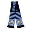 Manchester City FC Striped Acrylic Scarf