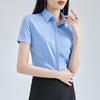 Teluoman Women's Short Sleeve Professional Wrinkle-Free Shirt