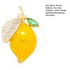 Women Brooch Sparkling Rhinestones Small Lemon Shape Lapel Pin Suits Coats Bags Scarves Badge Versatile Accessory