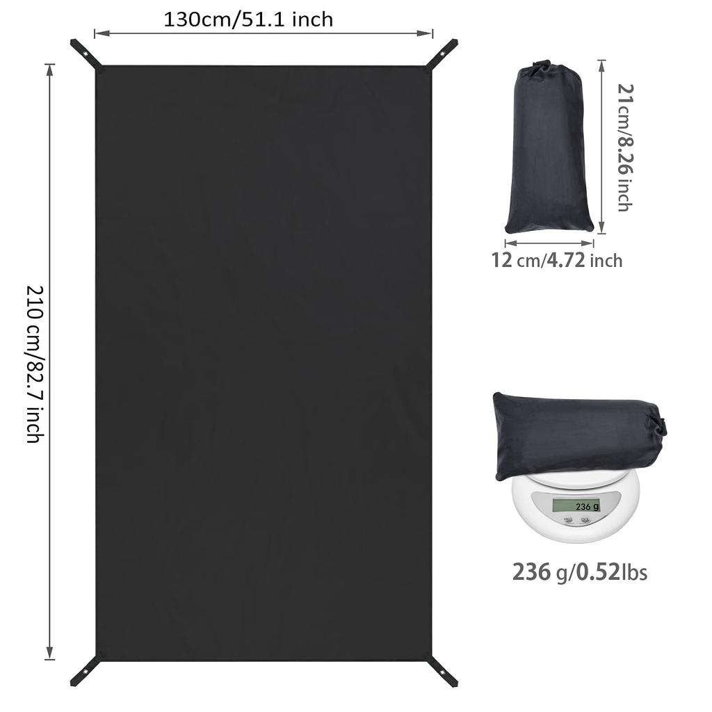 Yueranhu Ground Sheet Tent Sheet Waterproof Compact 10 Sizes Available Outdoor Camping Climbing Picnic Mat Leisure Sheet (Width