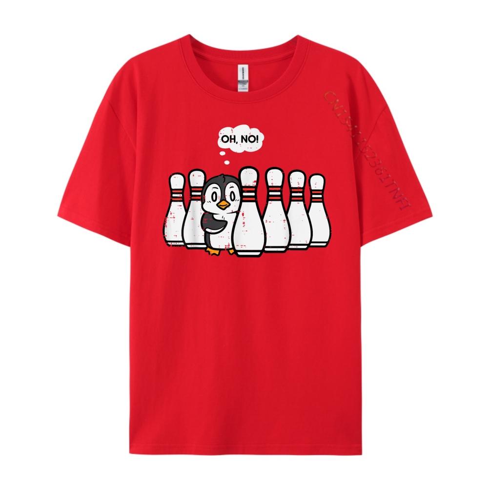 

Penguin Bowling Pins Oh No Bowler Player Unisex Kid Anime T Shirts Camisetas Lovers Day S