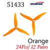 24 pcs/ 12 pairs Gemfan 51433 5inch 3 blade tri-blade Propeller Props Compatible Brushless Motor for FPV Racing Drone 51466