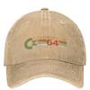 Commodore  Baseball Cap S Retro Computer Tennis Skate High Quality Washed Trucker Hat UnisexTeens Vintage Snapback Cap