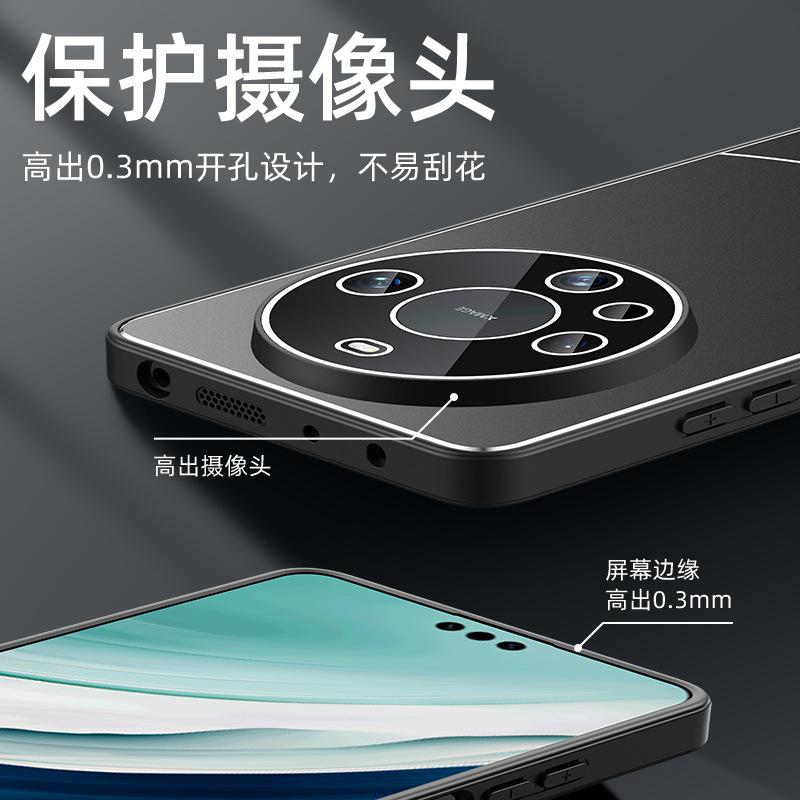 Applicable To Huawei Mate60 Mobile Phone Case Integrated Lens Film Anti-skid Matte mate60Pro Anti-drop Protection Gold Shield