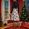 Women's Casual Fashion Long Sleeve Christmas Graphic Printed Vintage Long Dresses