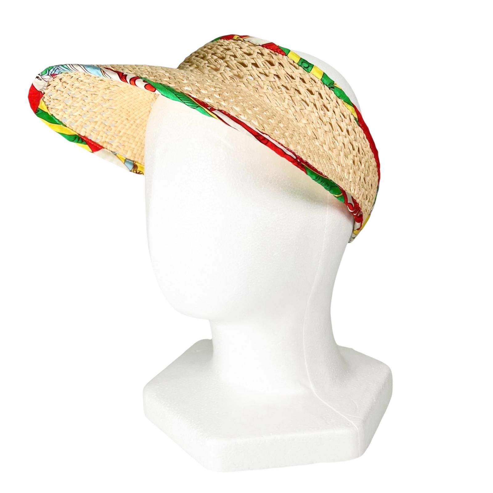 Excellent HERMES Sun visor multicolor Straw Women L Used