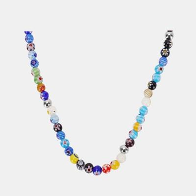 L.cate Glass Bead Necklace, Bead Necklace, Point Ball Necklace, LIDA005