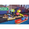 Wooden Dock Loading Crane Cargo Ship Scene Compatible With Train Children Track Series Toy Accessories PD81