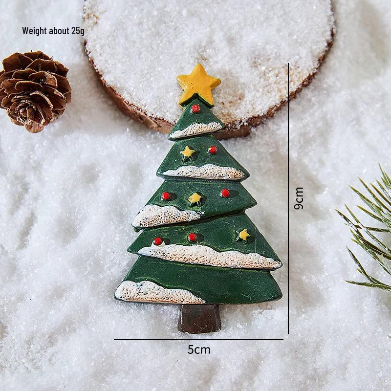 Retro Gingerbread Man Christmas Tree Ornaments: Cute Resin Refrigerator Magnets