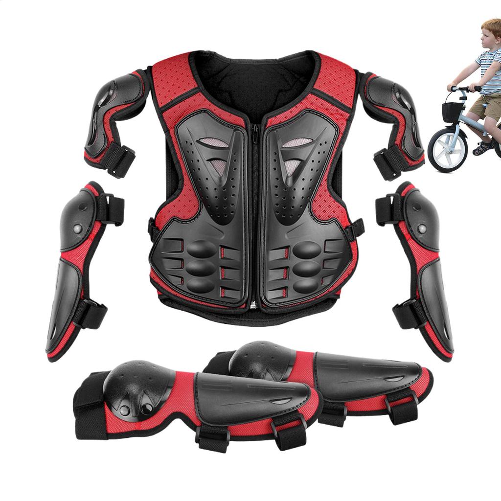 Kids Youth Motorbike Motorcycle Body Arm Jacket Motocross Mountain Cycling Dirt Cycling Protective Gear Vest Arm Protector