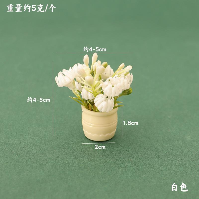 Miniature Mini Plastic Simulation Vase Green Luo Plant Finished Flower Outdoor Doll House Model Accessories for 1:12 Dollhouse