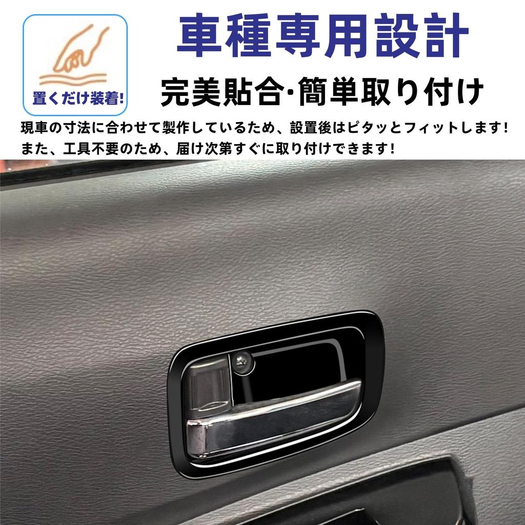 Cubiertas de manijas de puerta interior Glealcco para la nueva Serie Roox 40 (Negro)