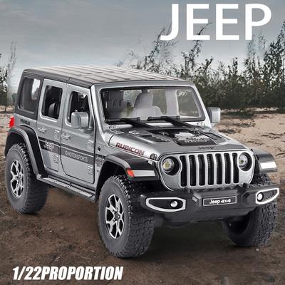 1/22 Jeeps Wrangler Pickup Off-road Vehicle Alloy Model Car Simulation Sound And Light Diecast Metal Toy Collection Gift For Boy