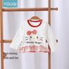 Youqi Baby Girl Long-Sleeve Round Neck T-Shirt
