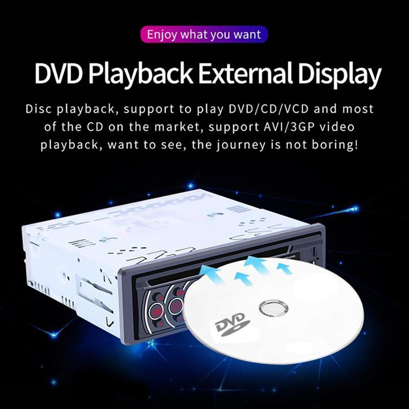 12V CD Player 1 Din Universal Car MP3 Player Autoradio Bluetooth FM Car Multimedia CD VCD DVD AUX USB Car Radio