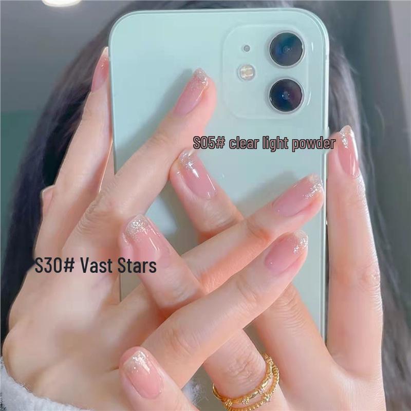 Peelable Odorless Water-based Nail Polish - Quick-drying, No-bake, Ice-clear Solid Nude Color for Students