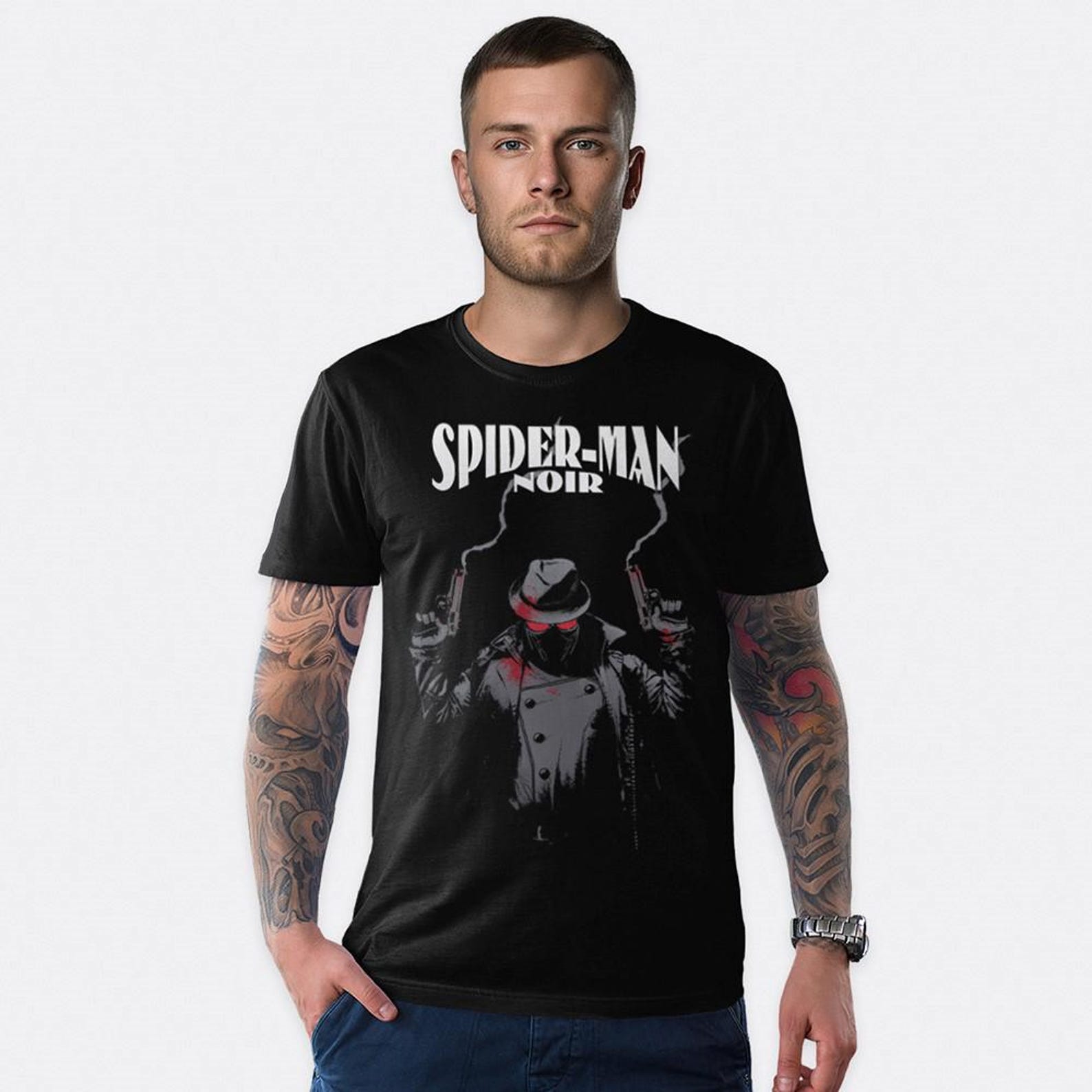 Spider-Noir Graphic T-Shirt, Men s and Women s Sizes (SRN-12434) 4XL