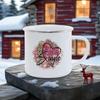 Valentine Gift Coffee Mugs For Couples Holiday Present Drinkware Breakfast Cup Pink Enamel Mug Love Milk Cups Romantic Funny Tea