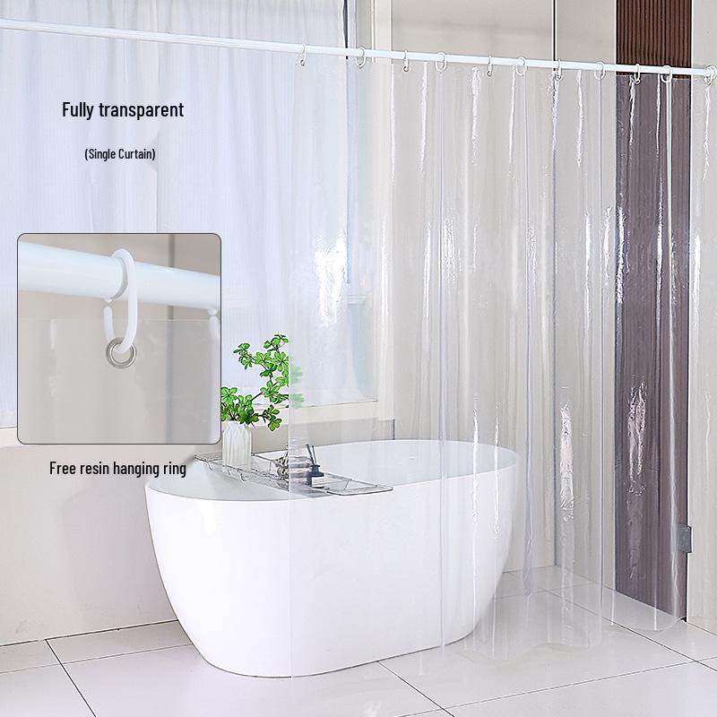 EVA Eco-Friendly Splash-Proof Shower Curtain, Thickened Style for Bathroom