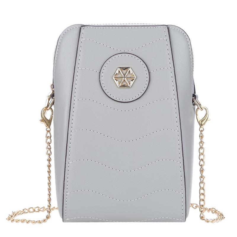 E New Mobile Phone Bag Female, Multi-color Large-capacity Shoulder Bag Fashionable Zipper Oblique Span Bag Female