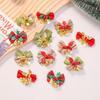Mini Burlap Bow Bells for Christmas Tree Decoration